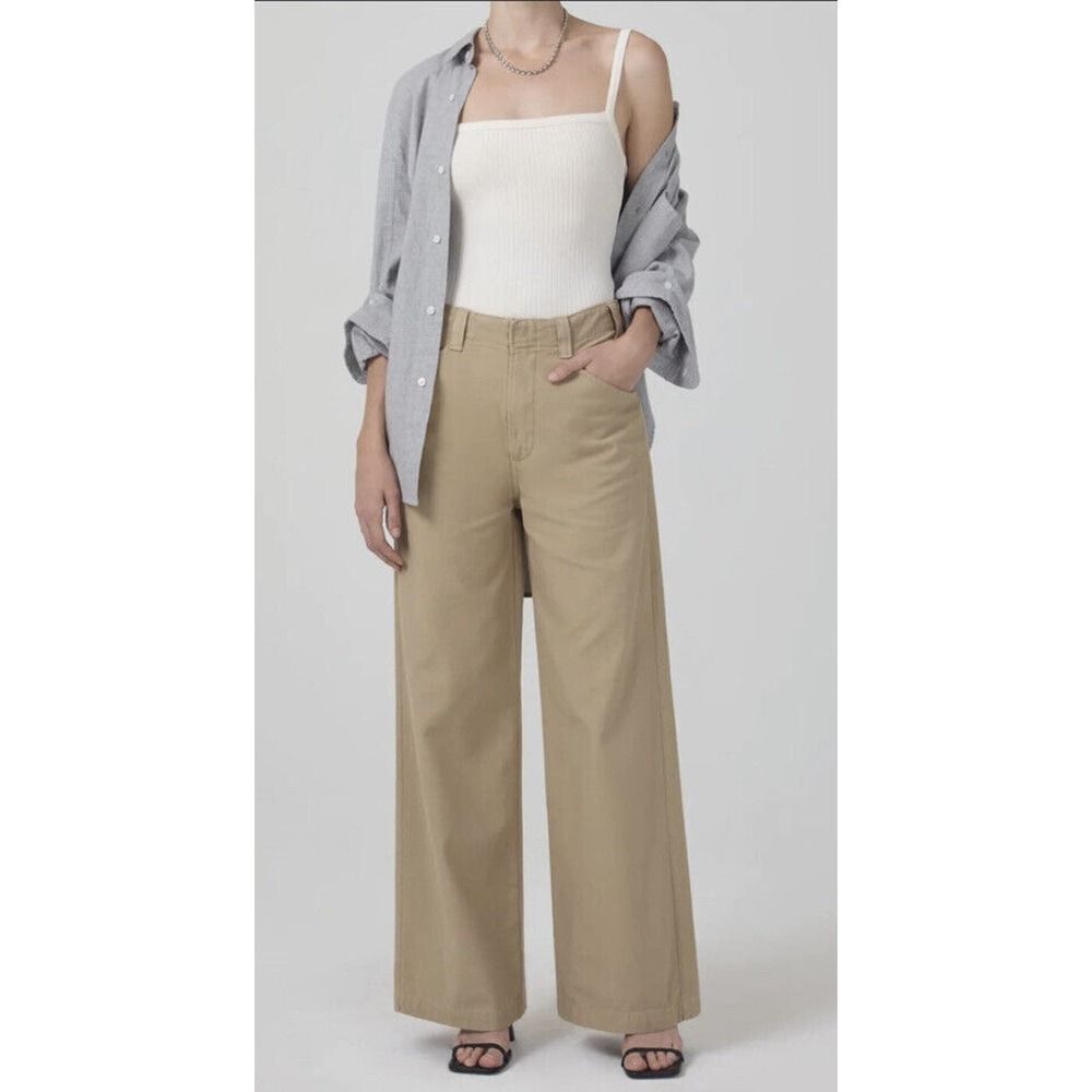 Citizens of Humanity Paloma Utility Trouser In Khaki Classic Size 29 Beige